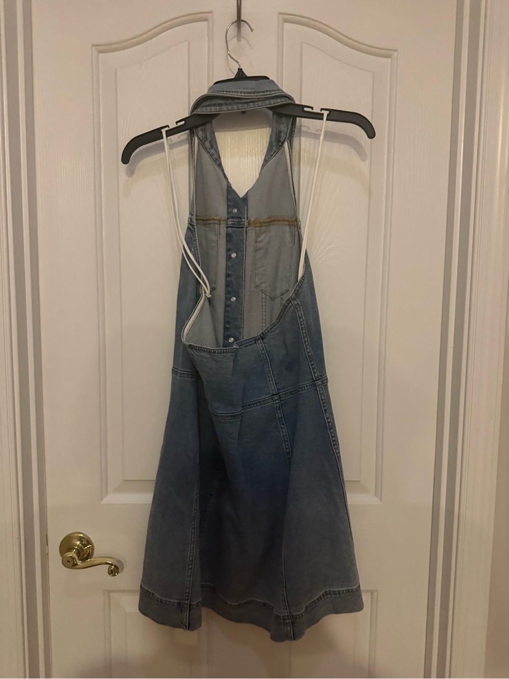 Alice + Olivia Kendall Denim Halter Minidress - Picture 8 of 9